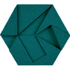 Kork Paneele Hexagon Emerald_moosbilder.at