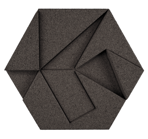 Kork Paneele Hexagon Grey_moosbilder.at