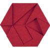 Kork Paneele Hexagon Red_moosbilder.at