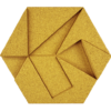 Kork Paneele Hexagon Yellow_moosbilder.at