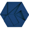 Kork Paneele Hexagon Blue_moosbilder.at