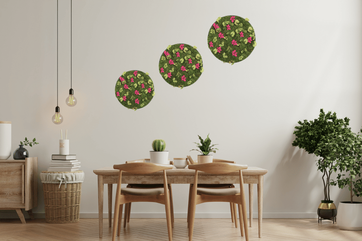 Moosbilder mit Blumen - GREENIN